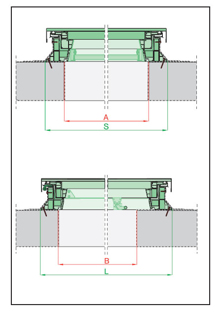 Botola accesso per tetti piani DRL abbinabile a scala retrattile misure