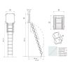 Scale retrattili verticali a parete foro 60 x 110 H 325 - immagine 5