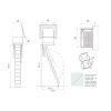 Scale retrattili terrazzi e tetti a pantografo 60 x 130 altezza 325 - immagine 6