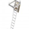 Scala retrattile rigida pieghevole 4 segmenti colore bianco