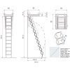 Scale retrattili a pantografo 50 x 120 altezza 325 cm
