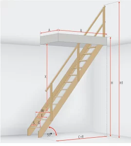Scale fisse in legno misure