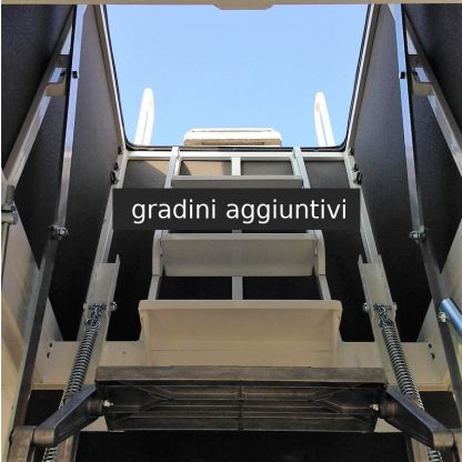 Scale Retrattili pantografo accesso copertura 70 x 90 H 300 - immagine 3