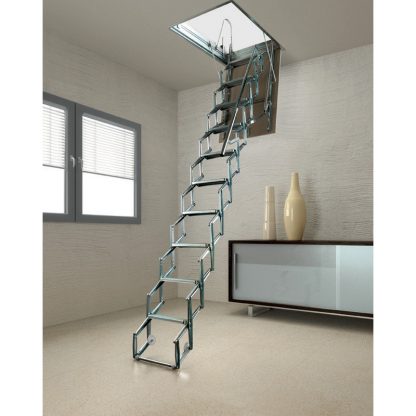 Scale Retrattili pantografo accesso copertura 70 x 90 H 300 - immagine 4